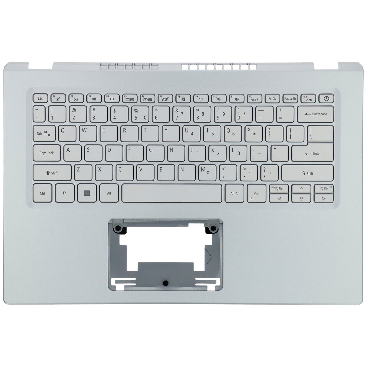 Acer Laptop Tastatur Qwerty US + Top Cover, BL - Silber