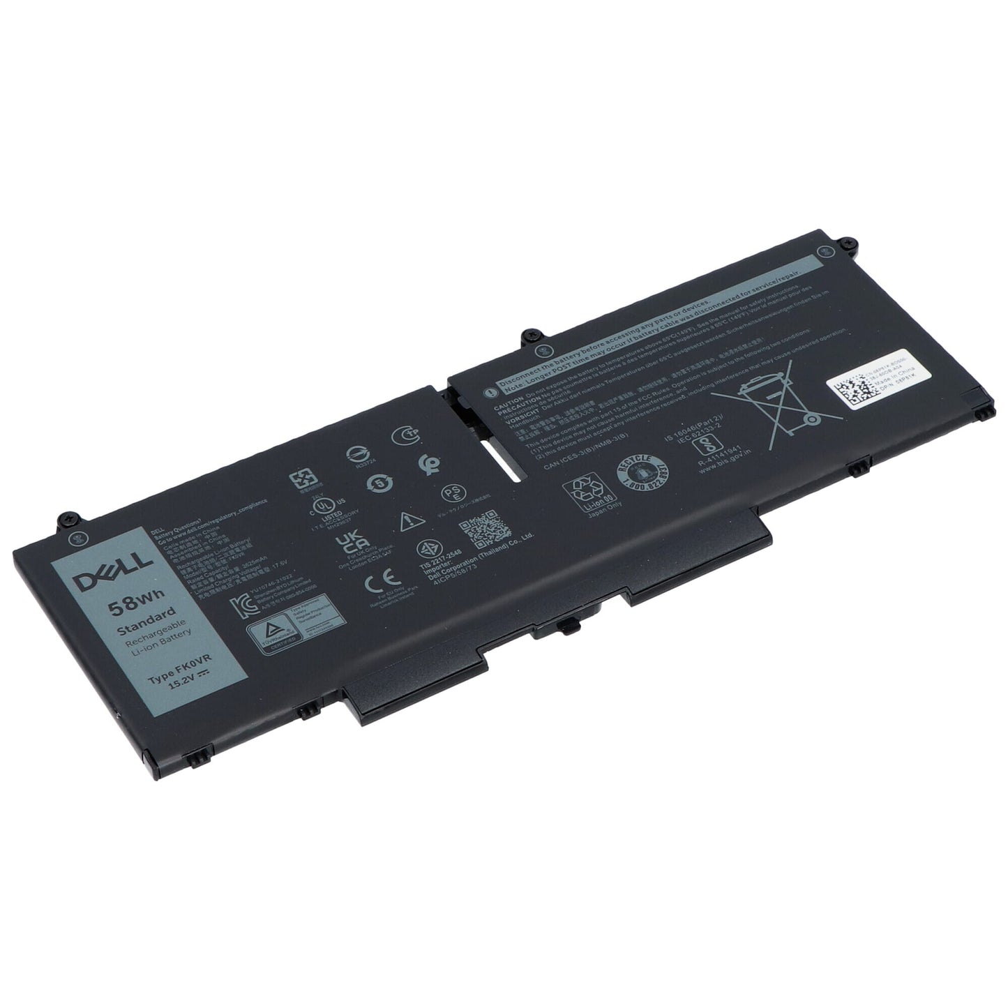 Dell Laptop Akku 4 Zellen 15.2V 58Wh