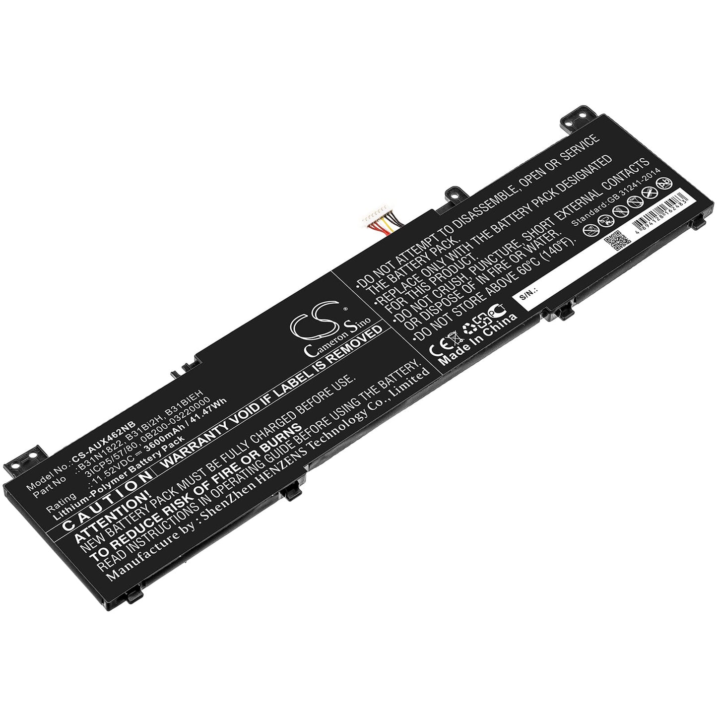Batterie d'ordinateur portable 3600mAh