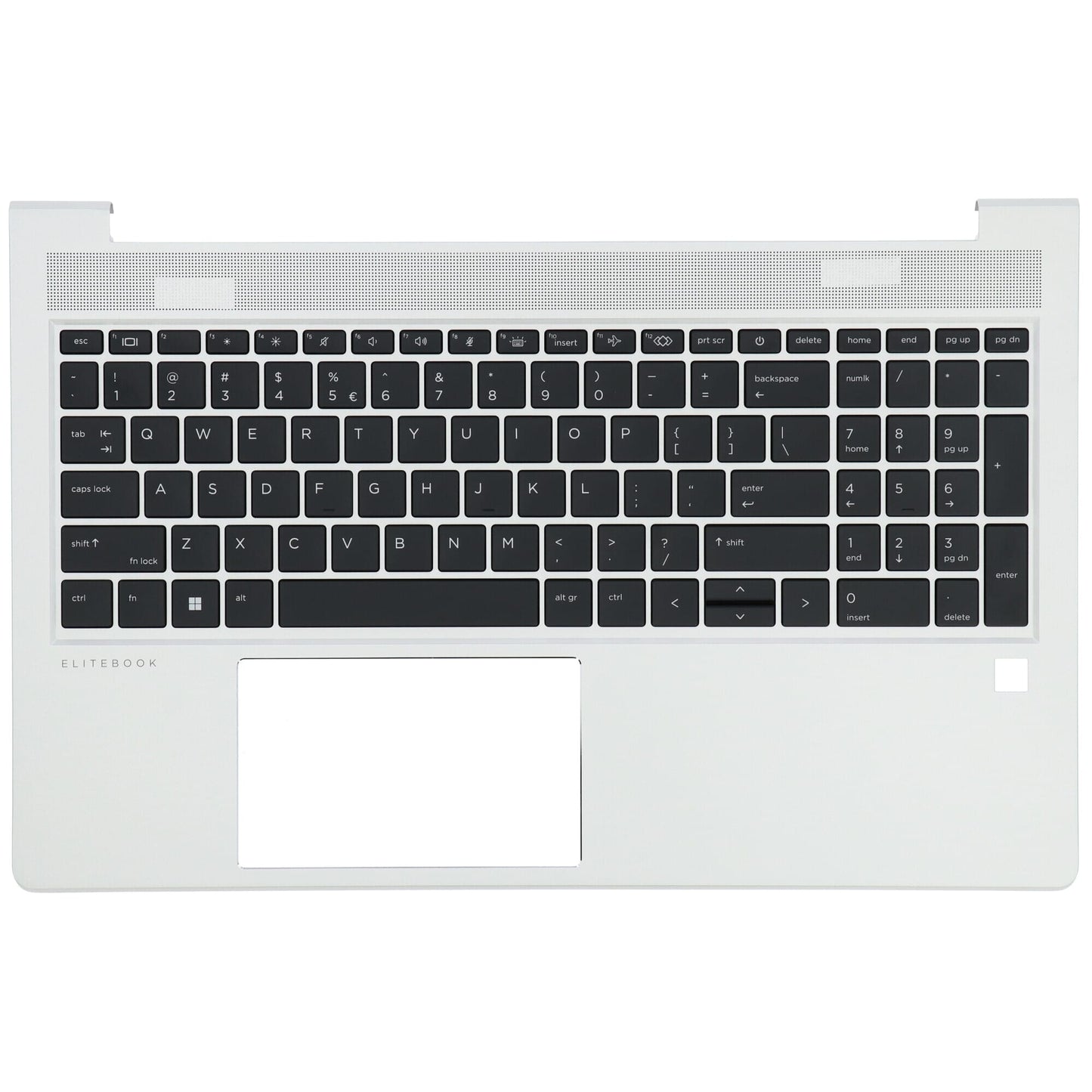 HP Laptop Tastatur Qwerty US + Top Cover, BL - Silber