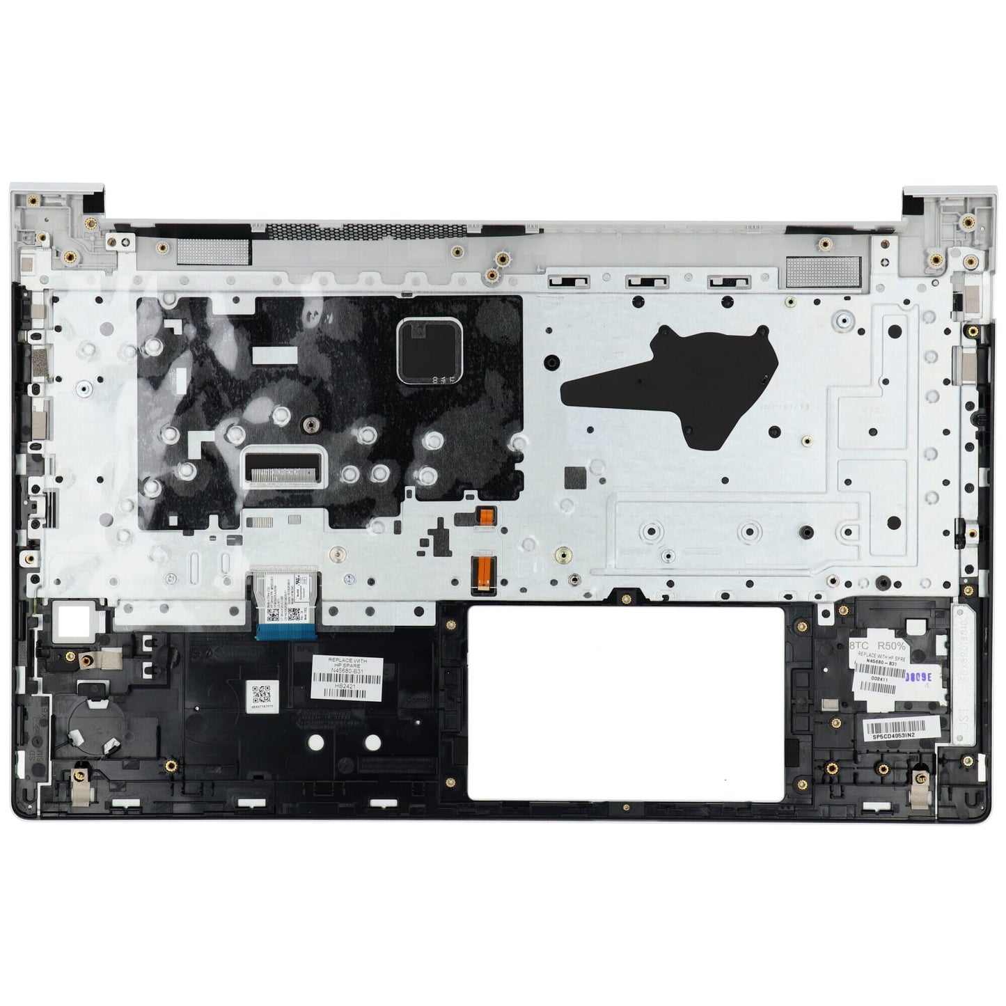HP Laptop Tastatur Qwerty US + Top Cover, BL - Silber