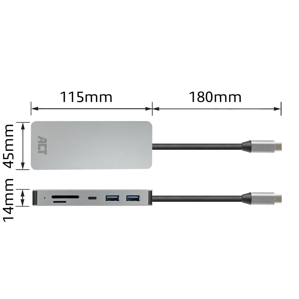 ACT USB-C 4K docking station voor 1 HDMI monitor