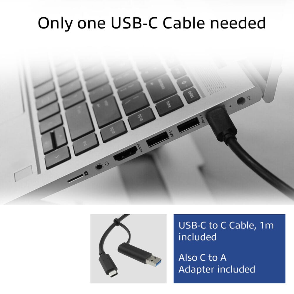 ACT USB-C Docking Station 4K, voor 2 of 3 monitoren
