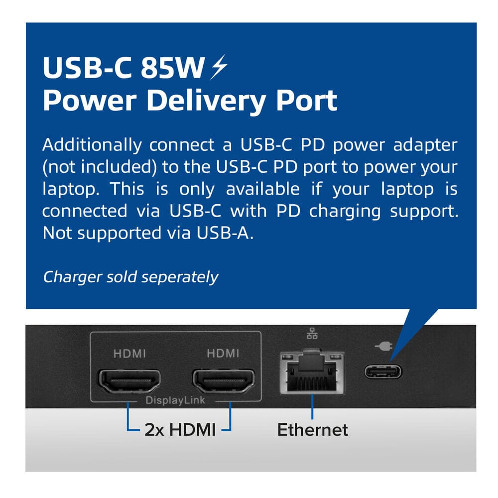 ACT USB-C Docking Station 4K, voor 2 monitoren