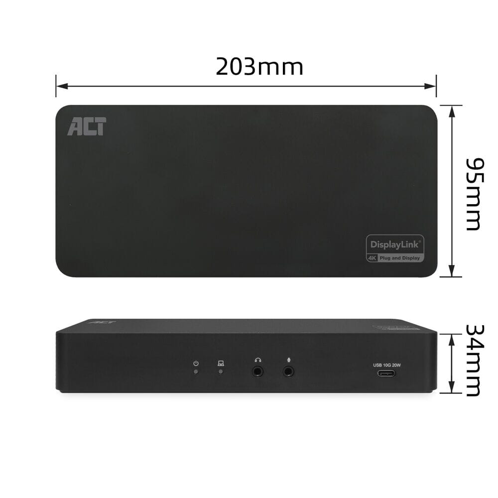 ACT USB-C Dockingstation 4K, für 2 Monitore