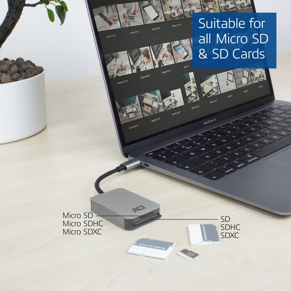 ACT USB-C Kartenleser für SD und Micro SD, SD 4.0 UHS-II