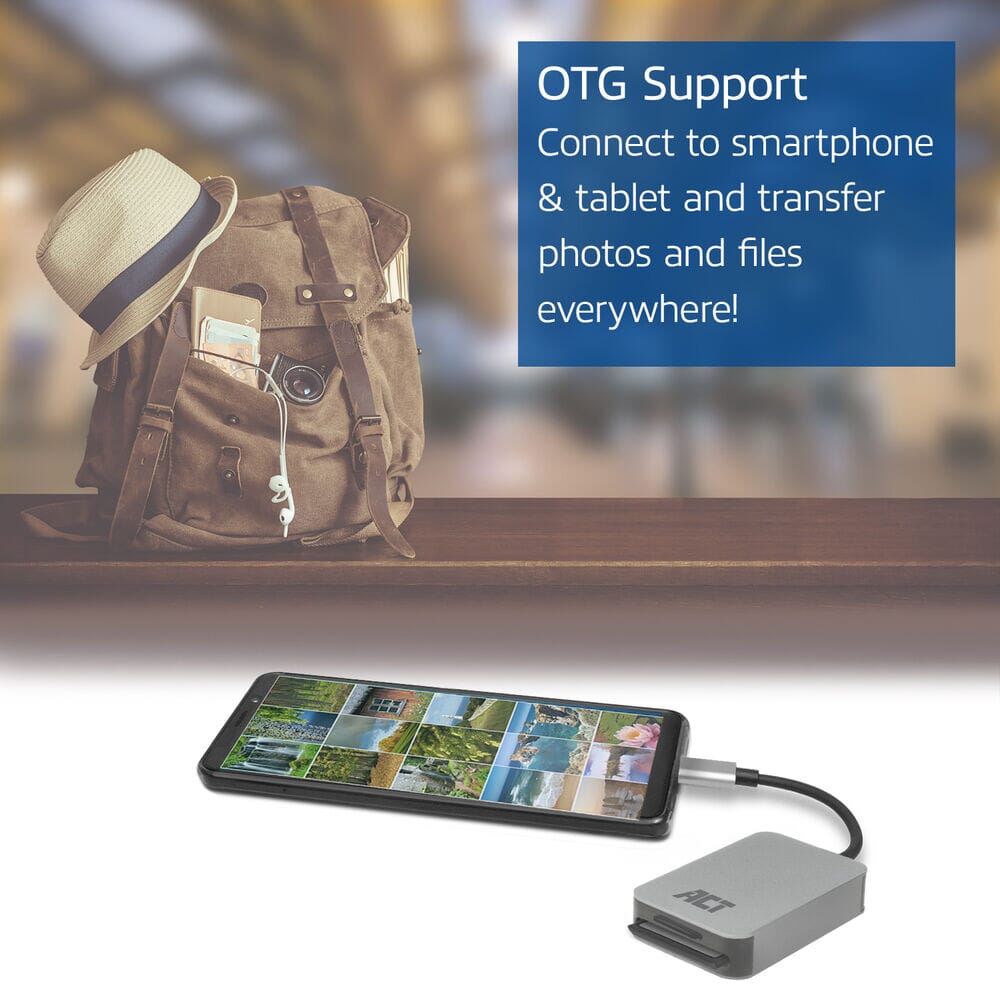 ACT USB-C Kartenleser für SD und Micro SD, SD 4.0 UHS-II