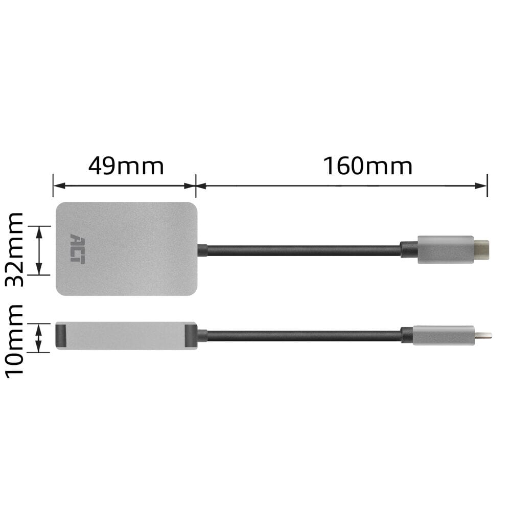 ACT USB-C Kartenleser für SD und Micro SD, SD 4.0 UHS-II