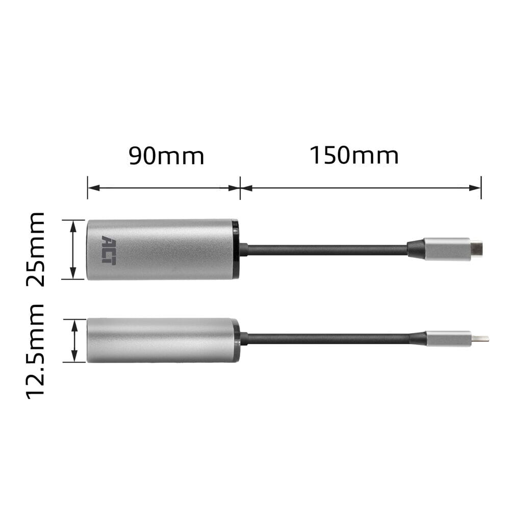 ACT USB-C naar 2,5 Gigabit ethernet adapter