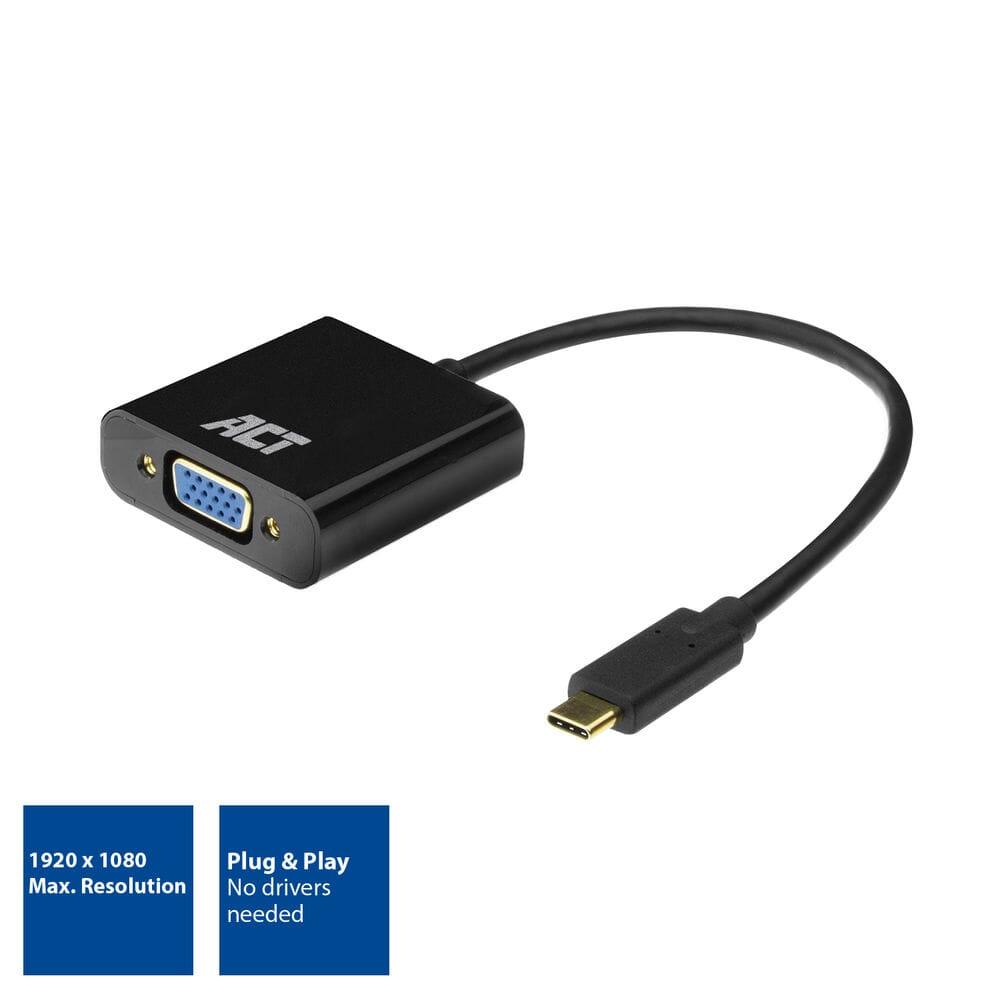 ACT USB-C naar VGA adapter