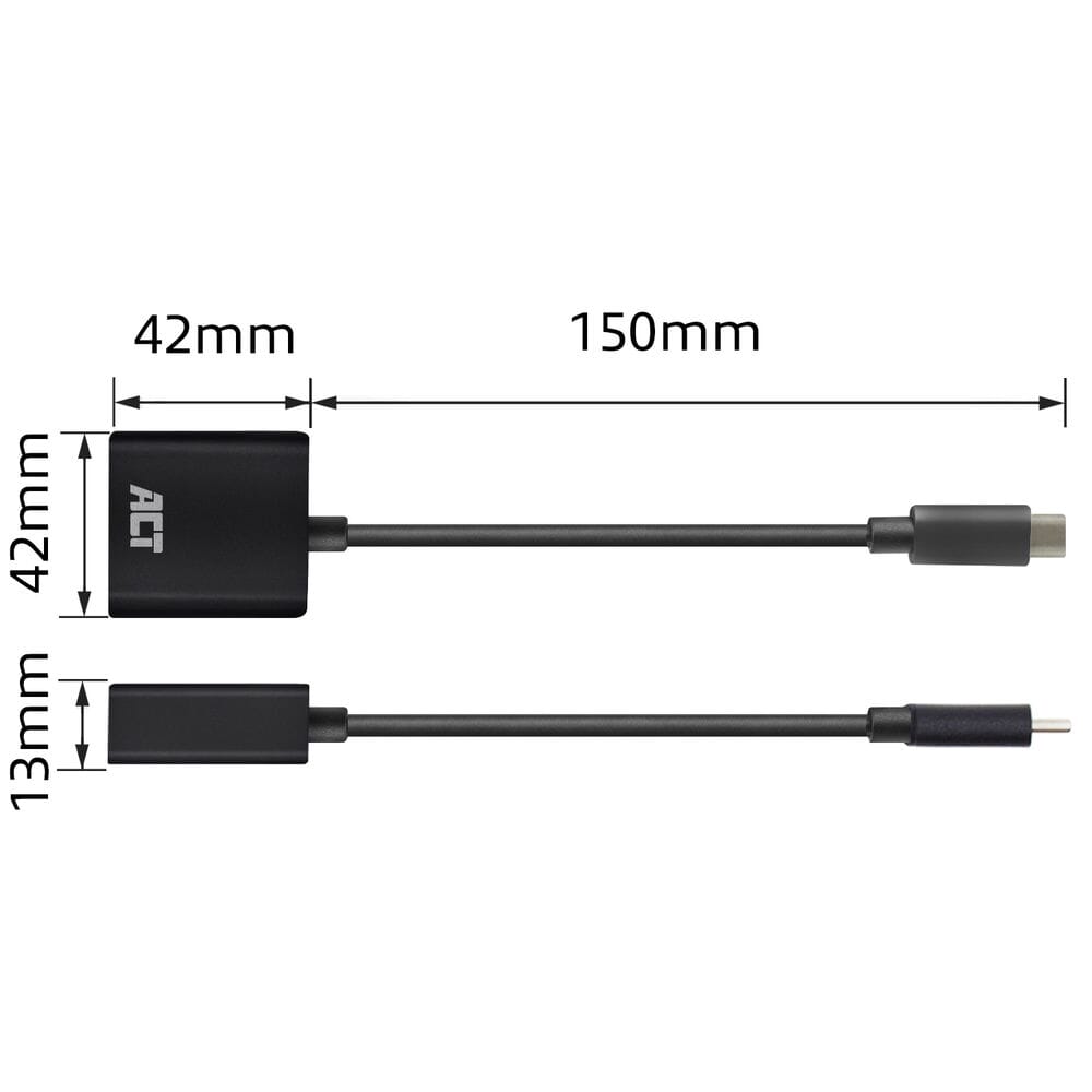 ACT USB-C naar VGA adapter
