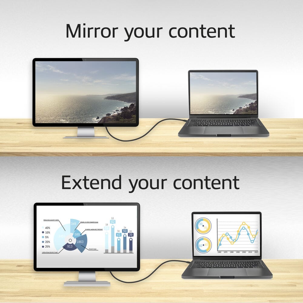 ACT USB-C naar DisplayPort kabel 2 meter