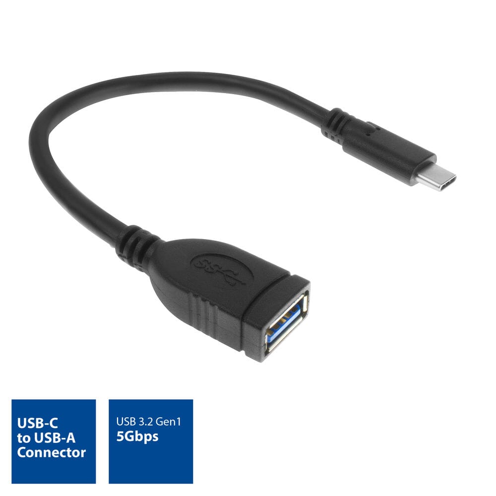 ACT USB 3.0 kabel OTG, USB-C male naar USB-A female, 0,2 m
