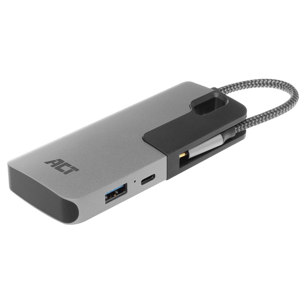 ACT USB-C hub 3.0, 3 poorts, cardreader, PD pass-through
