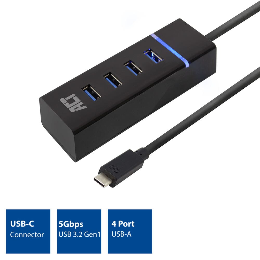 ACT USB-C Hub 3.0, 4-Port, USB-A