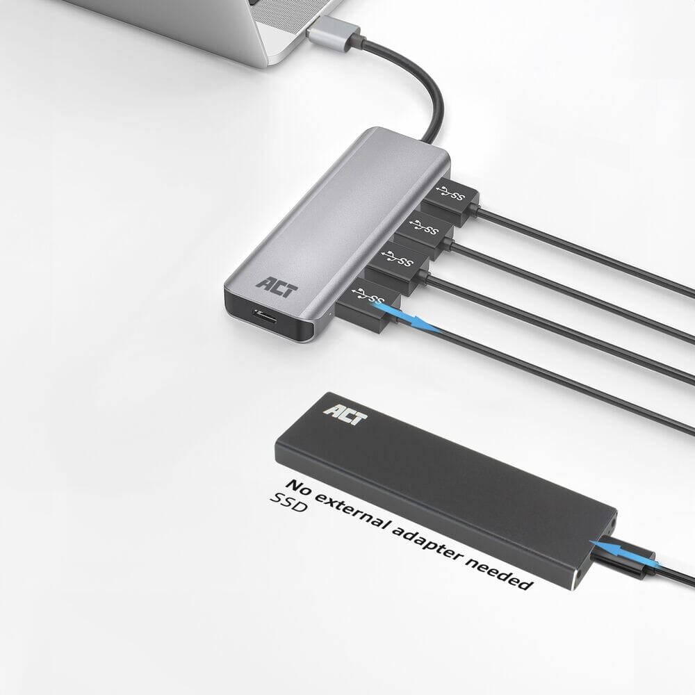 ACT USB-A hub 3.0, 4 poorts USB-A