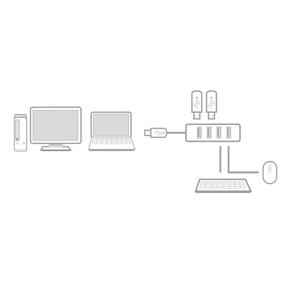 ACT USB hub 3.0, 4 poorts USB-A