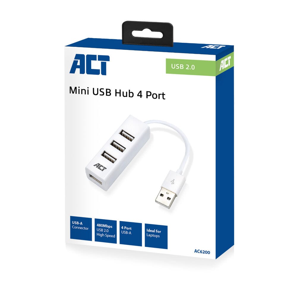 ACT USB hub 4 poorts USB-A