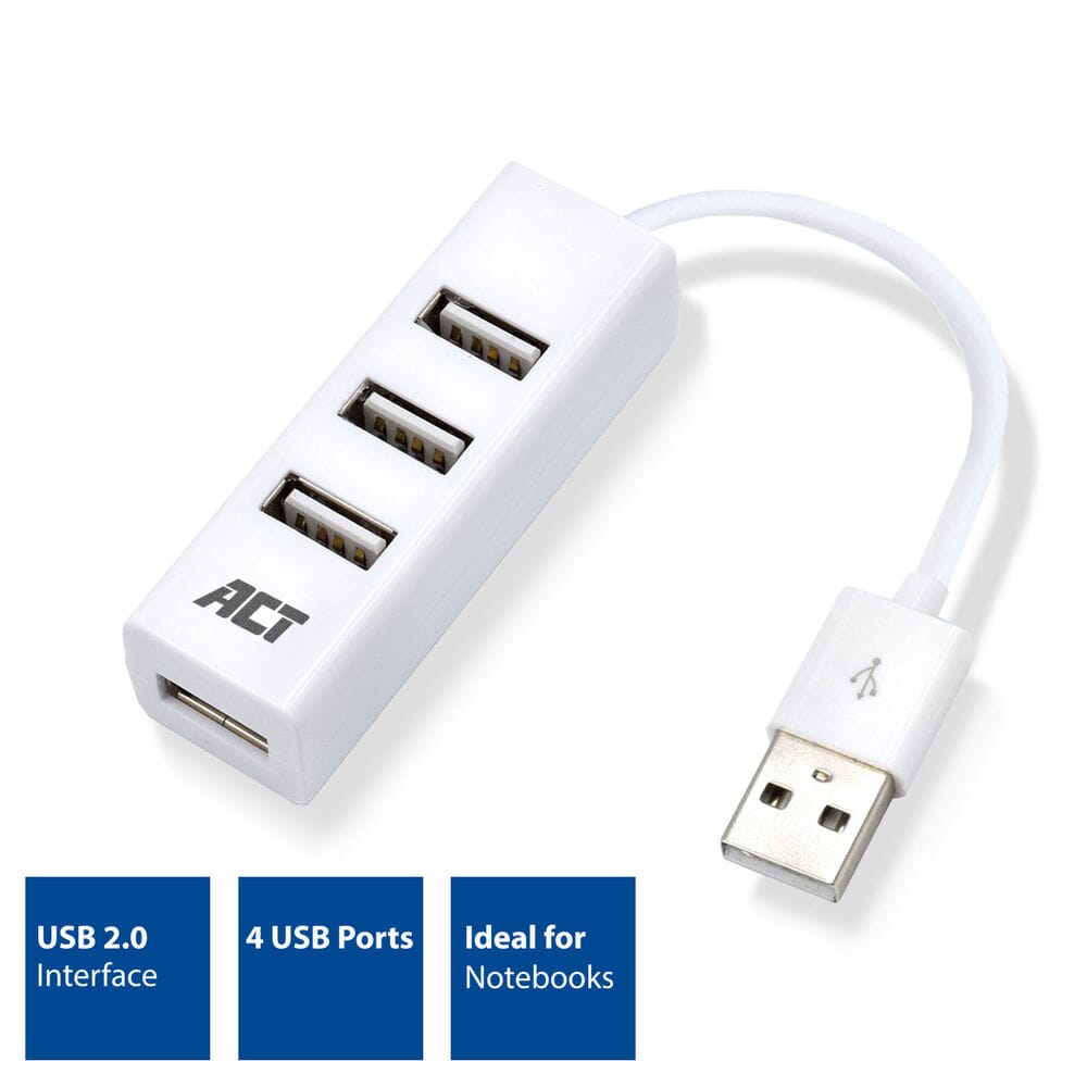 ACT USB hub 4 poorts USB-A
