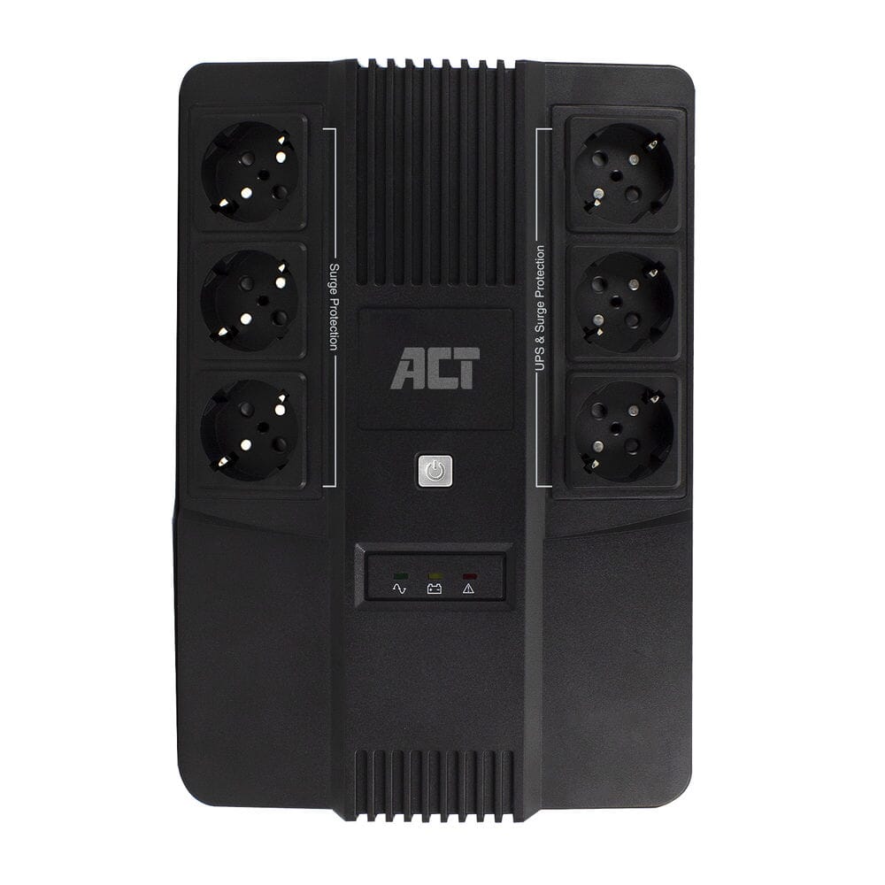 ACT UPS, 600VA, 6x Type F outlet, 1x IEC C14 input, 230V AVR