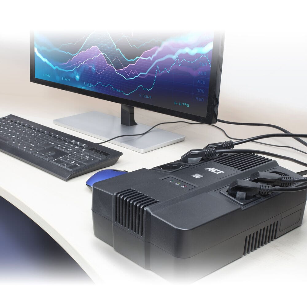 ACT UPS, 600VA, 6x Type F outlet, 1x IEC C14 input, 230V AVR