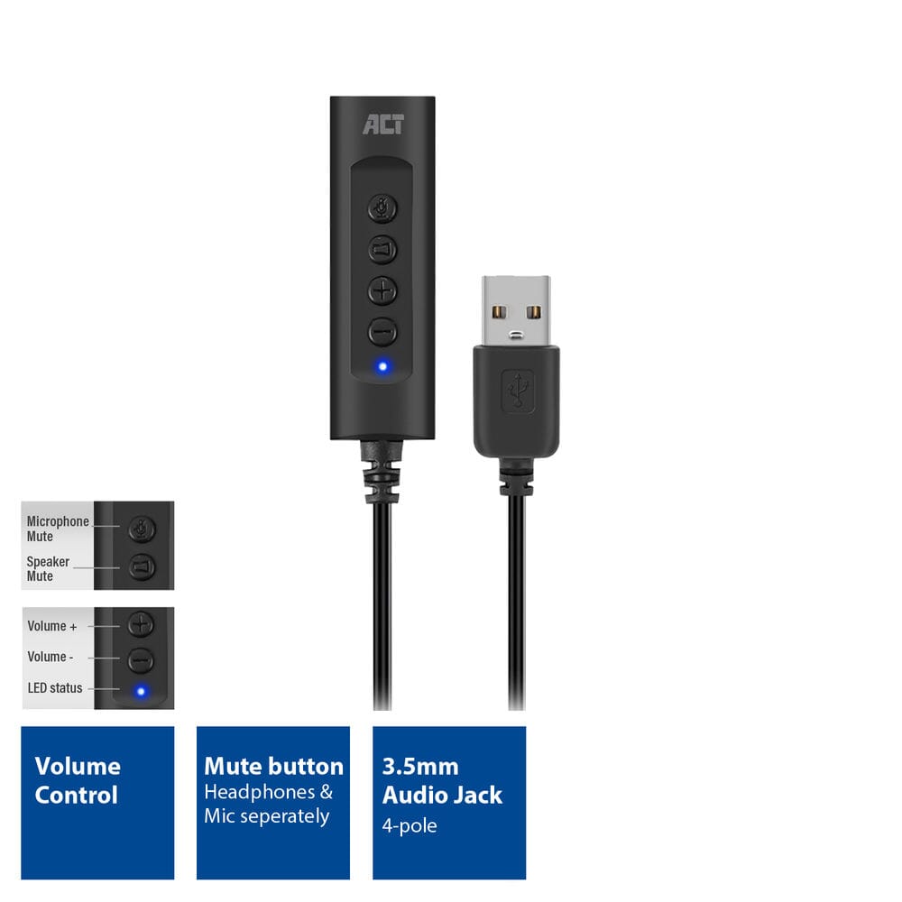 ACT USB-A externe Soundkarte