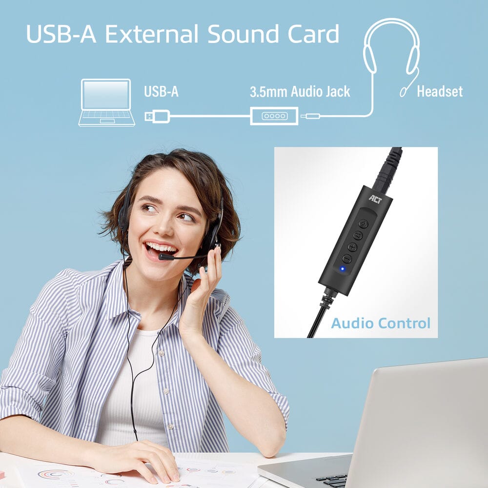 ACT USB-A externe Soundkarte