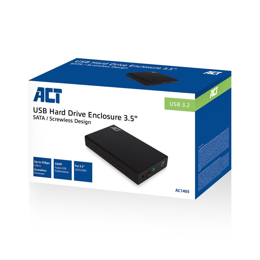 ACT 3,5 inch SATA harde schijf behuizing USB 3.2 Gen1