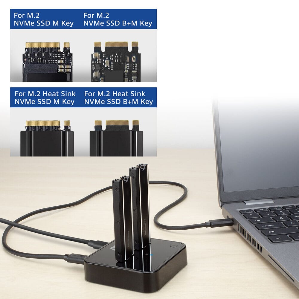 ACT M.2 NVMe/PCIe Dual SSD Dockingstation Klonen USB-C 3.2 Gen2