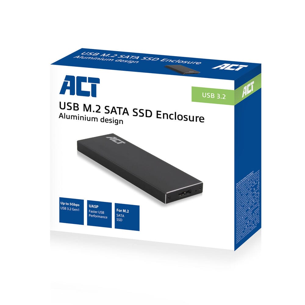 ACT M.2 SATA SSD behuizing, USB 3.2 Gen1