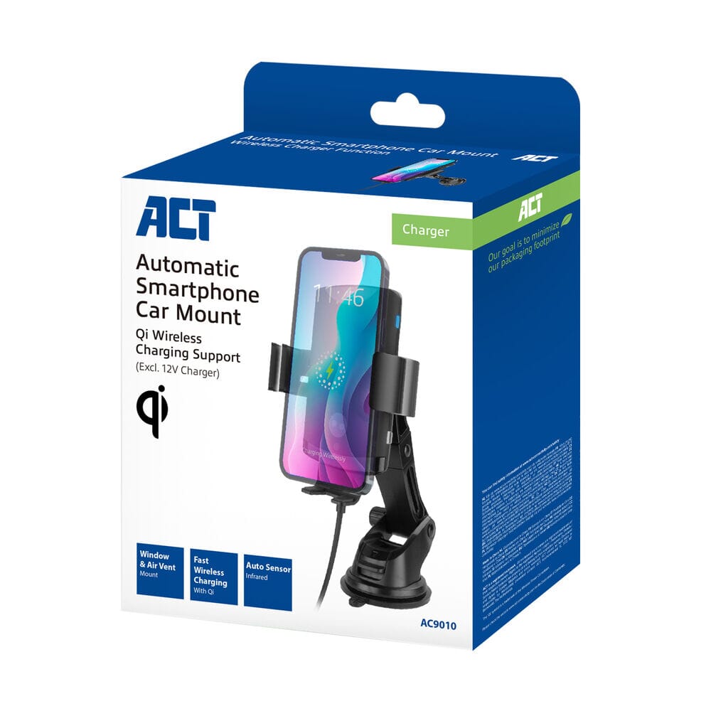 ACT Automatische smartphonehouder draadloze snellaadfunctie