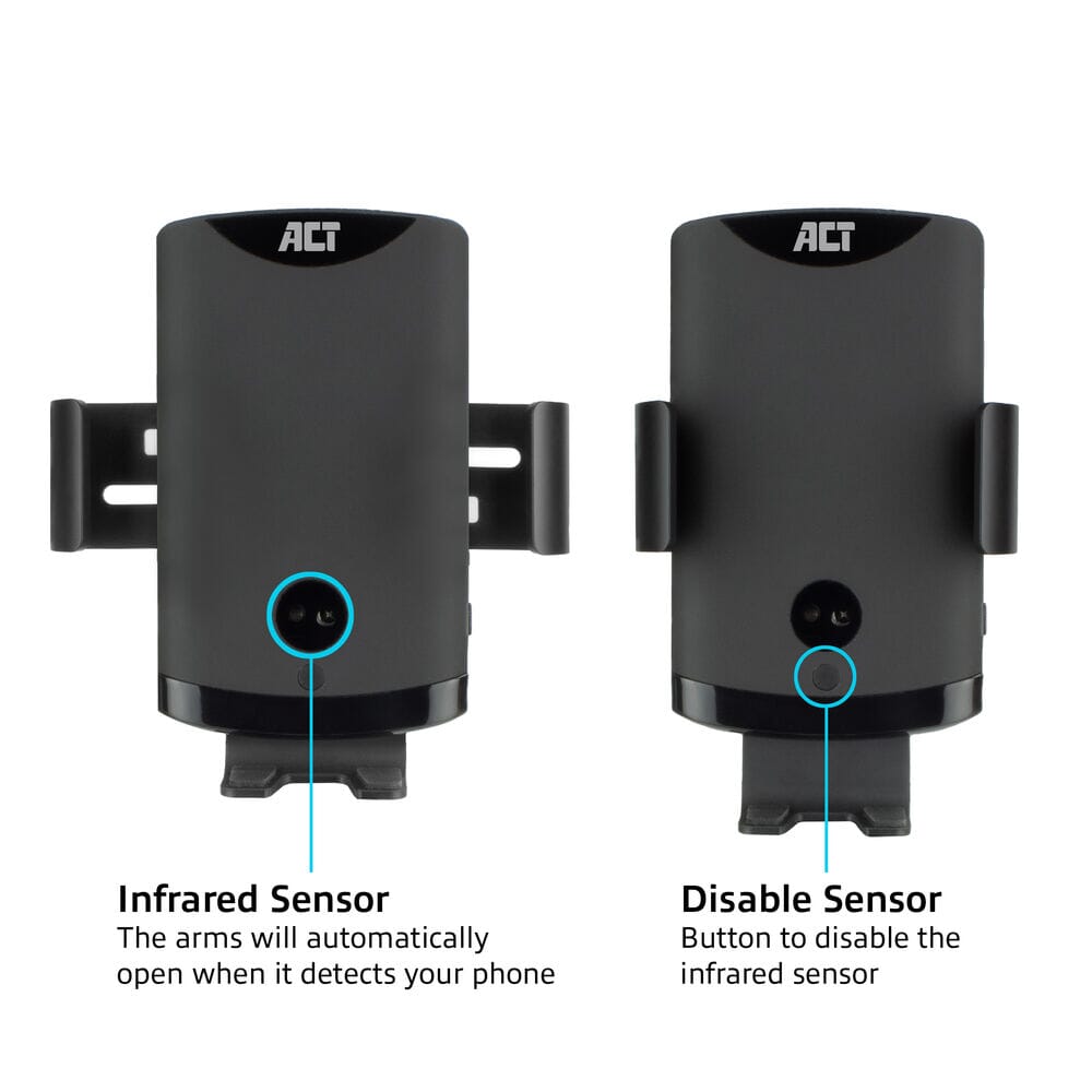 ACT Automatische smartphonehouder draadloze snellaadfunctie