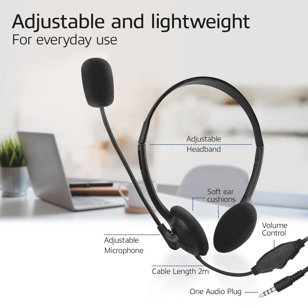 ACT Headset met 3,5mm audio-aansluiting