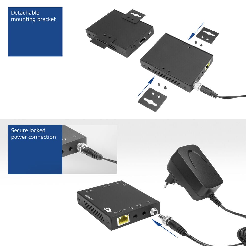 ACT 4K HDMI 2.0 extender set over CAT6 UTP met IR 60 m
