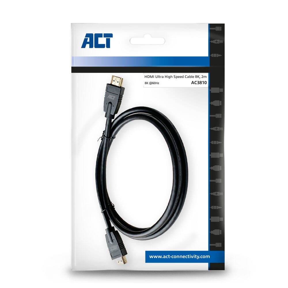ACT 2 meter HDMI 8K Ultra High Speed kabel v2.1 male - male