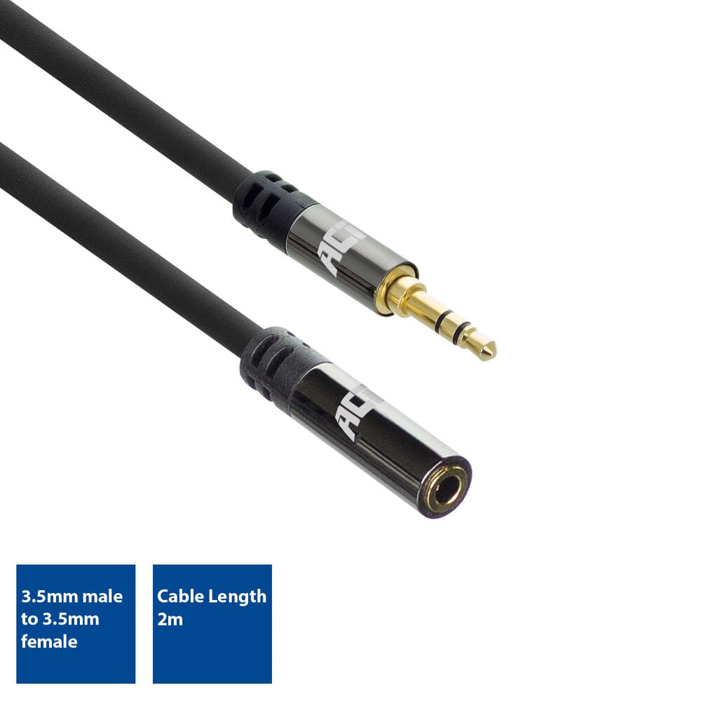 ACT 2 meter HQ audio verlengkabel 3,5 mm jack male - female