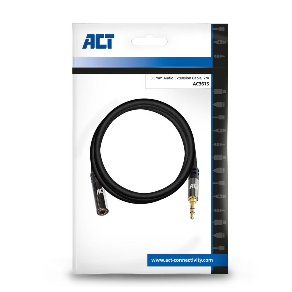 ACT 2 meter HQ audio verlengkabel 3,5 mm jack male - female