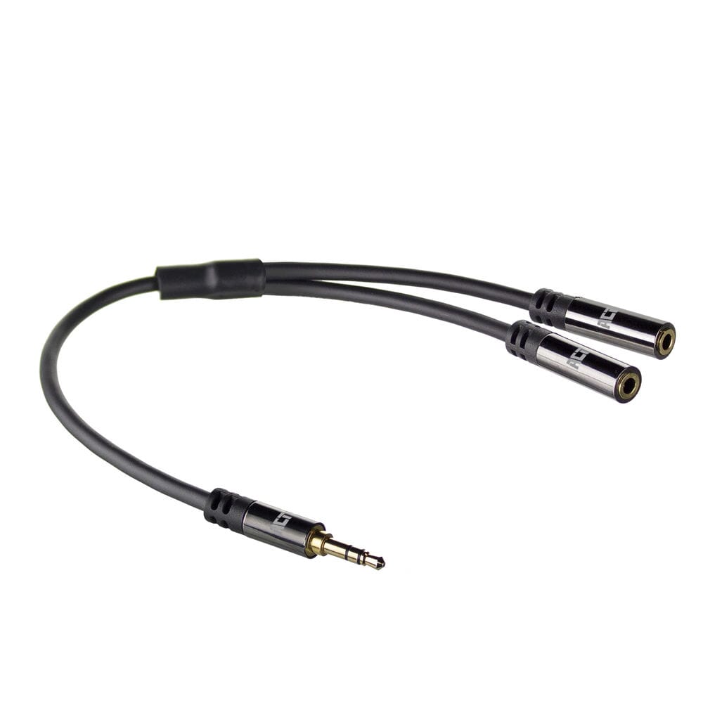 ACT 0,15m HQ audio splitterkabel 3,5 mm jack male 2x female