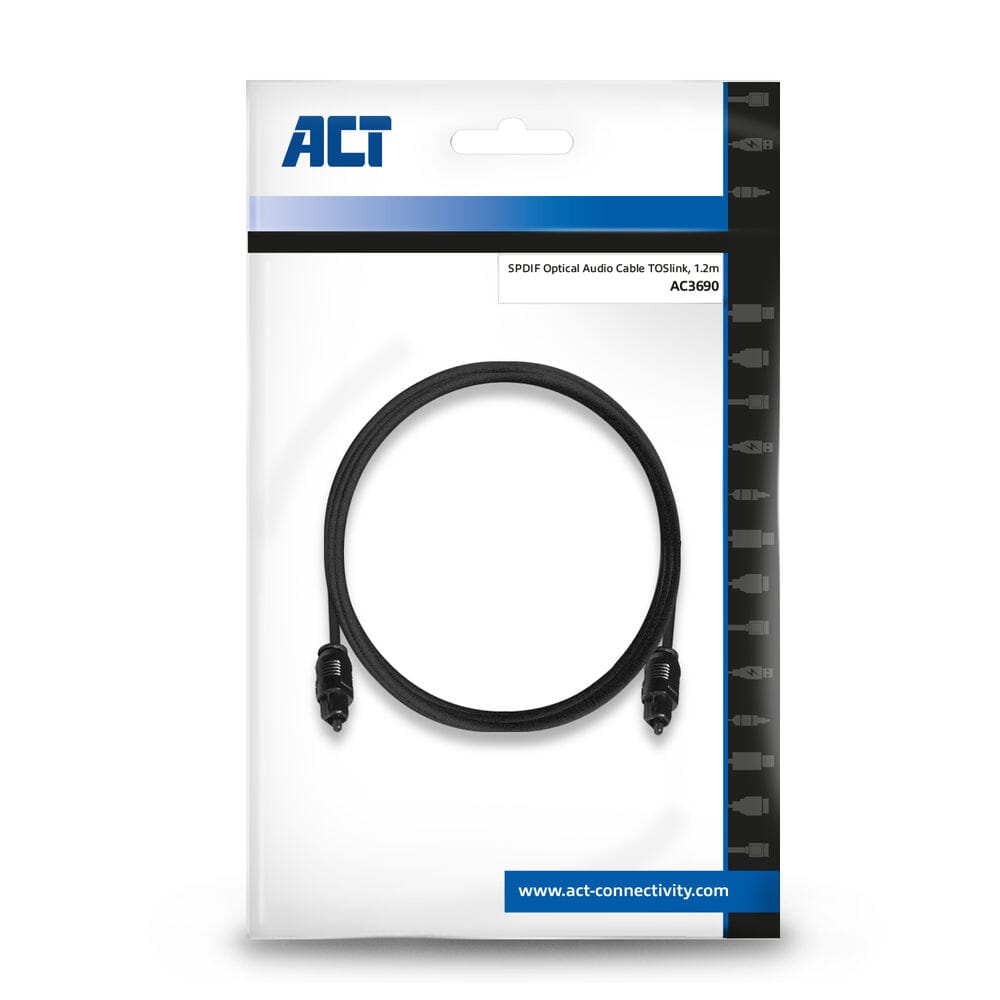 ACT 1,2 meter SPDIF TOSlink optische audio male - male