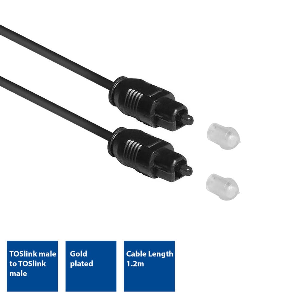 ACT 1,2 meter SPDIF TOSlink optische audio male - male