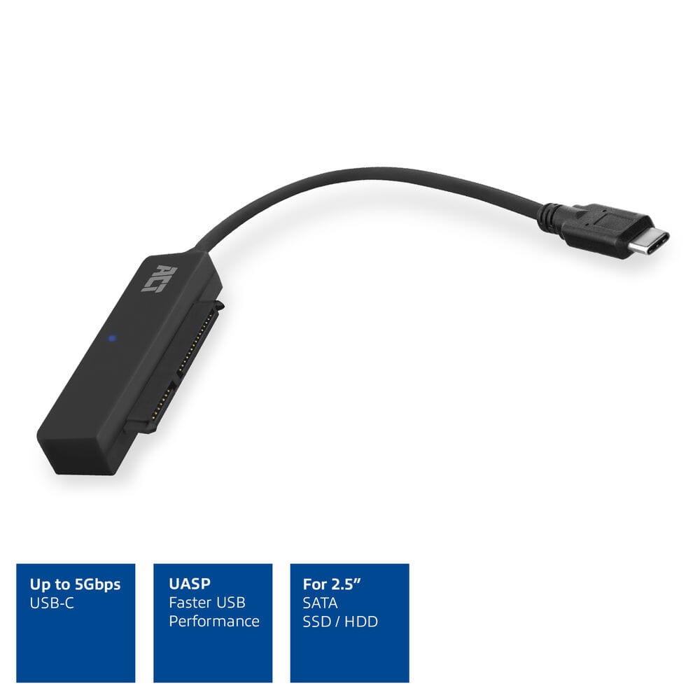 ACT USB-C adapterkabel naar 2,5 inch SATA HDD/SSD