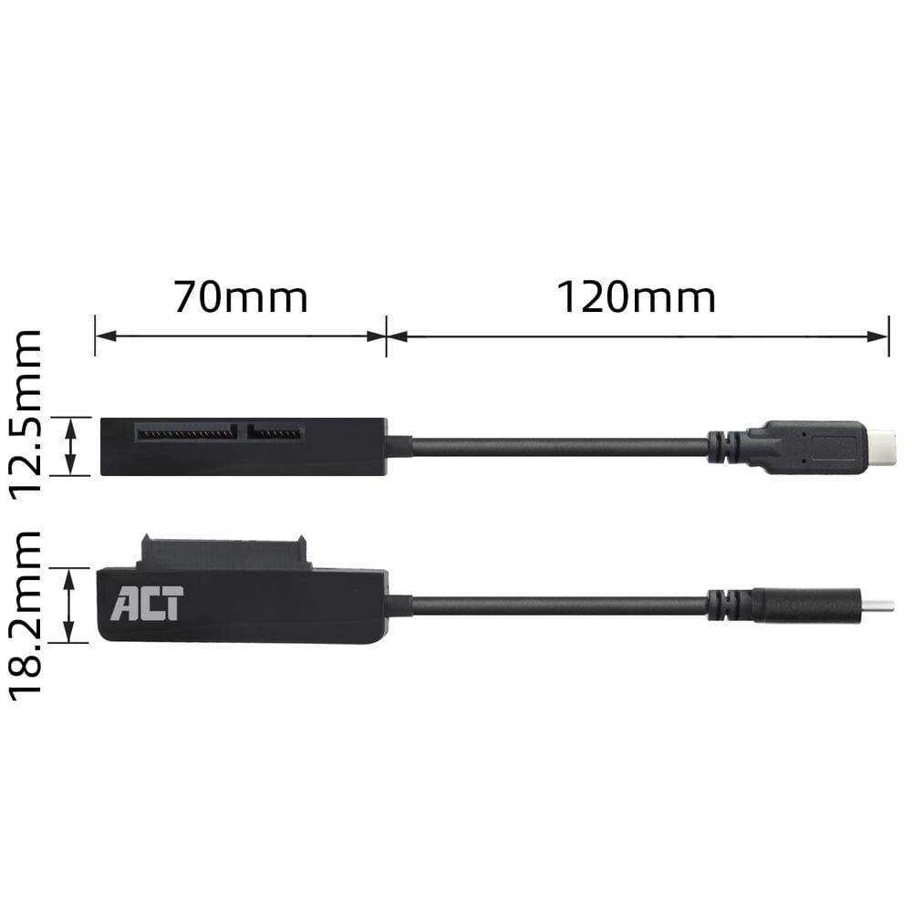 ACT USB-C adapterkabel naar 2,5 inch SATA HDD/SSD