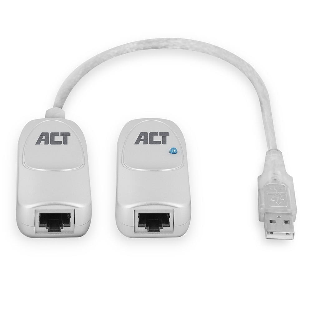 ACT USB Extender set over UTP, extender tot 60 meter