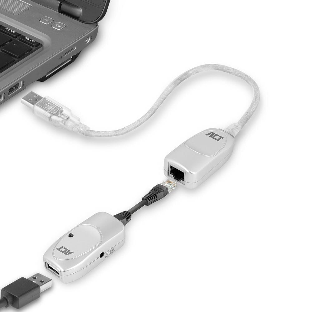 ACT USB Extender set over UTP, extender tot 60 meter