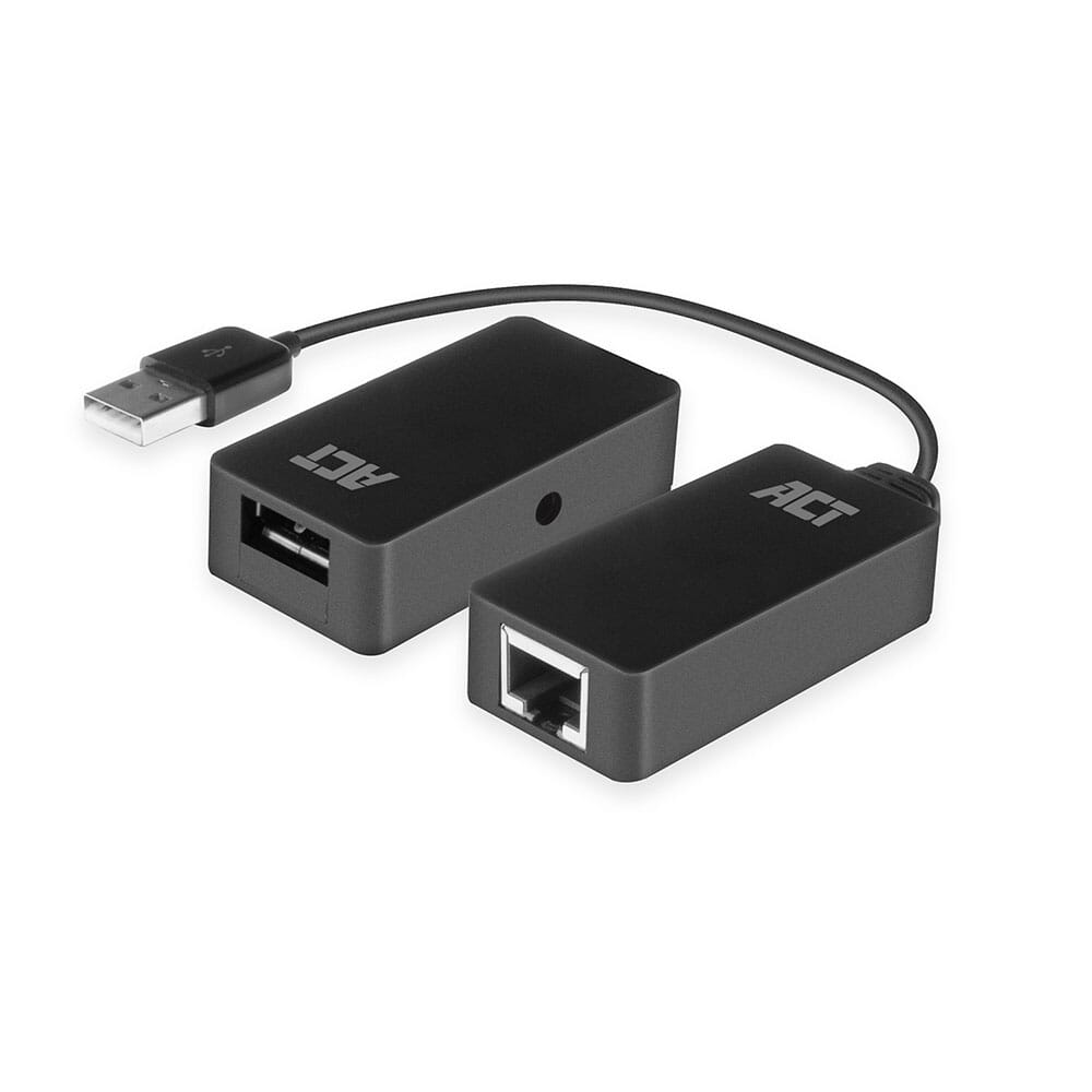 ACT USB Extender set over UTP, extender tot 50 meter