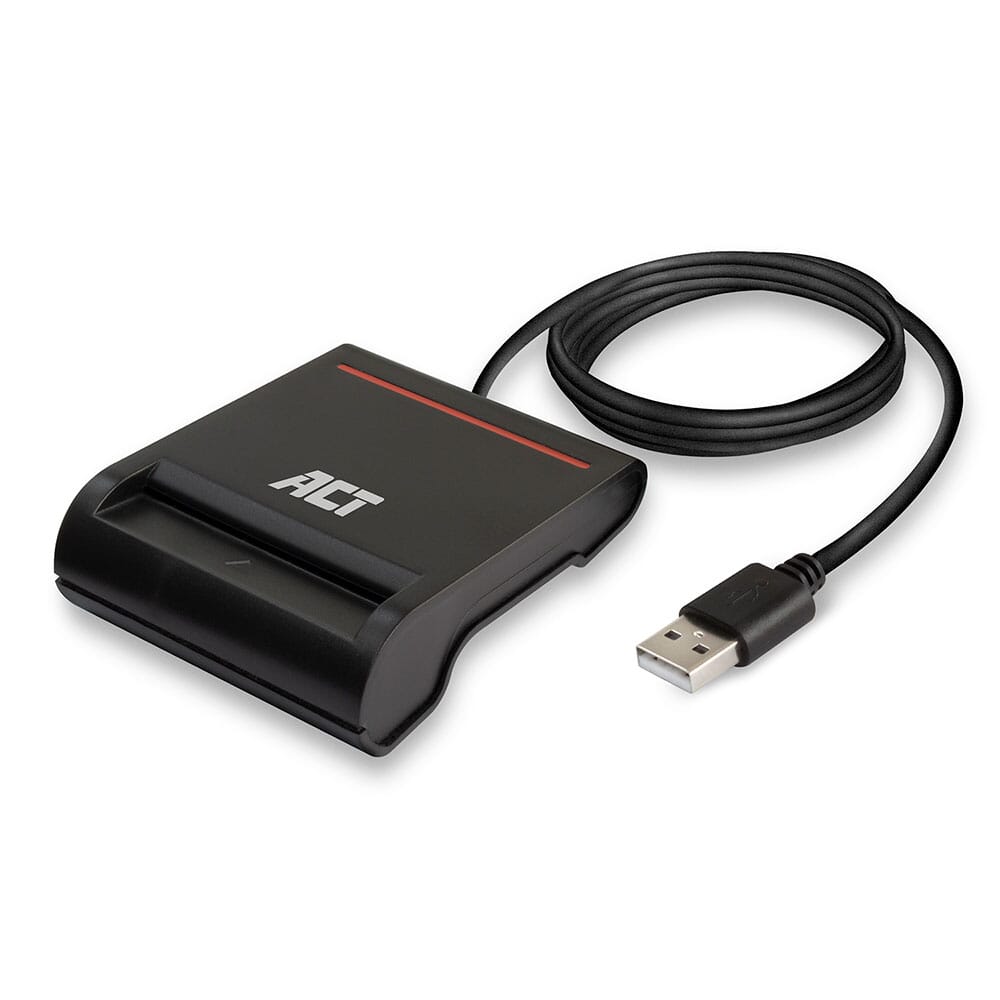 ACT Externe USB 2.0 Smartcard eID Kaartlezer, zwart
