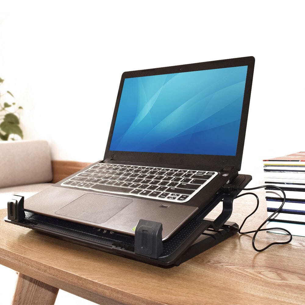 ACT Laptopstandaard verstelbaar in 5 standen, 2-poorts hub