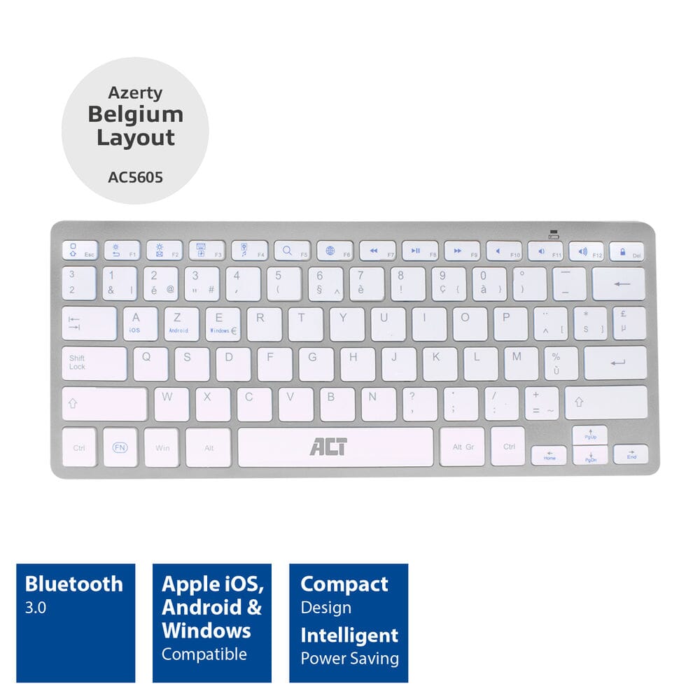 ACT Portable Toetsenbord Bluetooth (Azerty/BE layout)