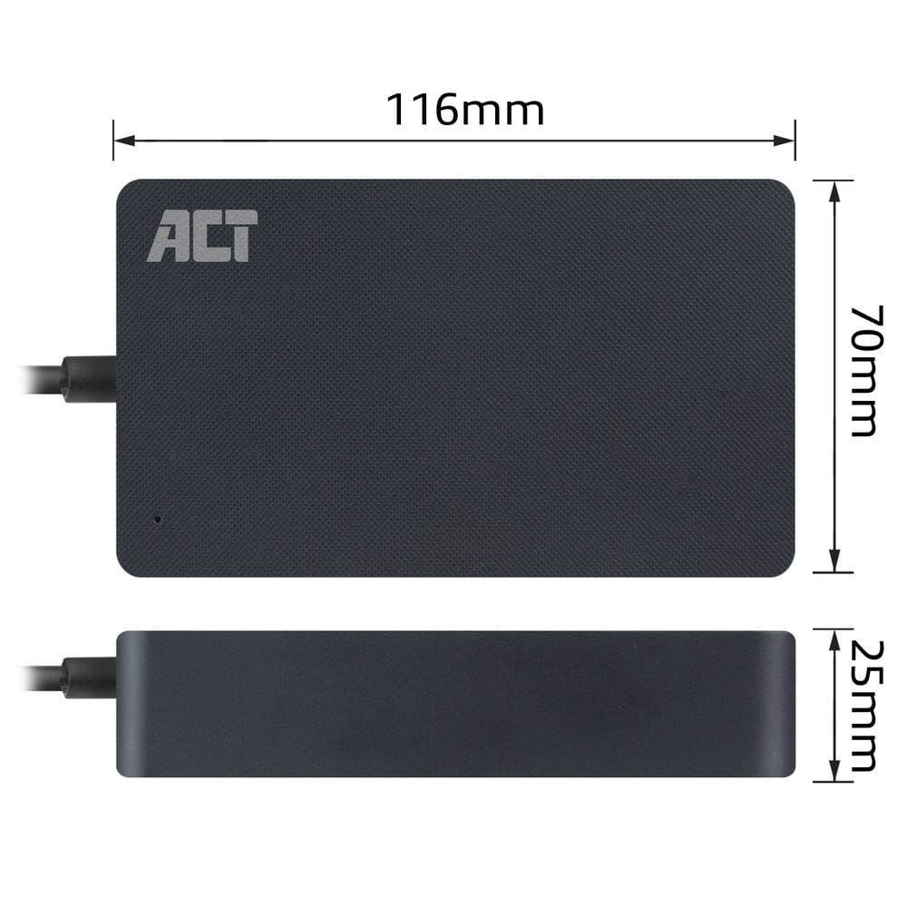 ACT Compacte laptoplader 90W (voor laptops tot 17,3 inch)