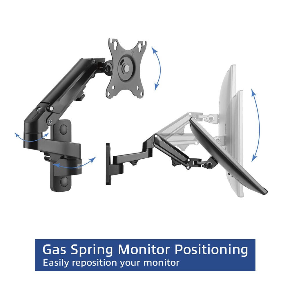 ACT Monitorarm, muurbeugel met gasveer, 1 scherm